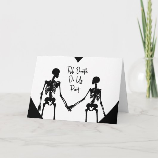Till Death Do Us Part Valentine's Day Card opt5 Dankeskarte (Vorderseite)