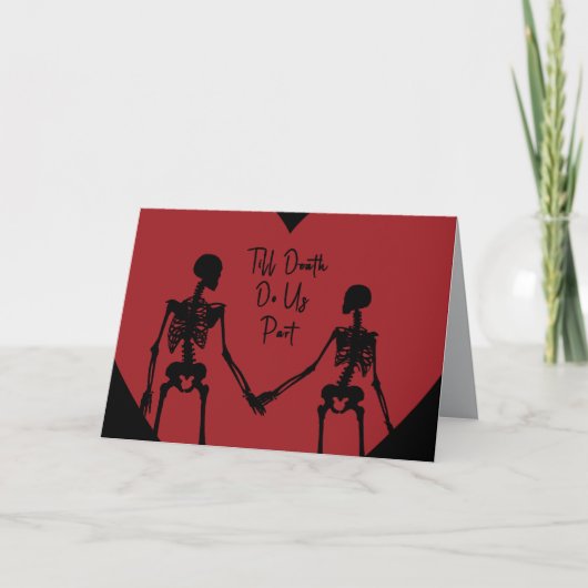 Till Death Do Us Part Valentine's Day Card opt6 Dankeskarte (Vorderseite)