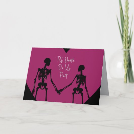 Till Death Do Us Part Valentine's Day Card opt8 Dankeskarte (Vorderseite)