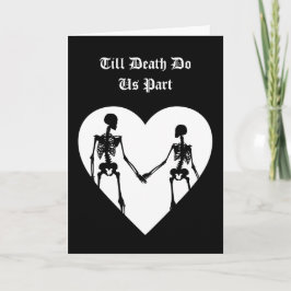 Till Death Do Us Part Valentine's Day Card White Dankeskarte