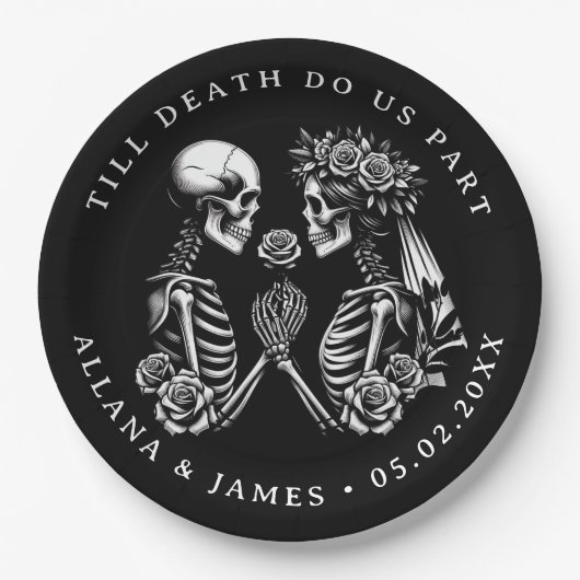 Till Death Do Us Part Wedding Pappteller (Vorderseite)