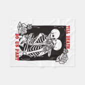 Till Death Do Us Part Wedding Skeleton Couple Vale Fleecedecke (Vorderseite (Horizontal))