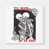 Till Death Do Us Part Wedding Skeleton Couple Vale Magnet (Vorne)
