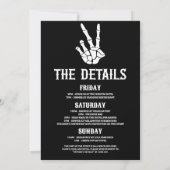 Till Death Do Us Party Bachelorette Weekend Party Einladung (Rückseite)