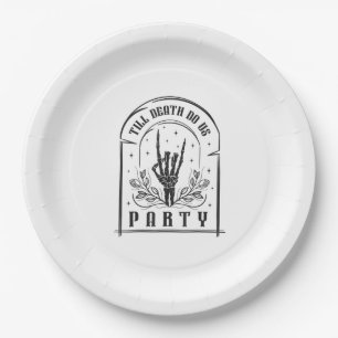 Till Death Do Us Party Retro-Junggesellinnenabschi Pappteller