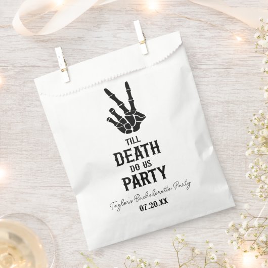 Till Death Do Us Party Skeleton Bachelorette Party Geschenktütchen (Ausgeschnitten)