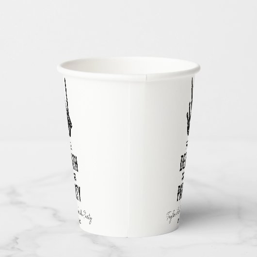 Till Death Do Us Party Skeleton Bachelorette Party Pappbecher (Rechts)