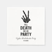 Till Death Do Us Party Skeleton Bachelorette Party Serviette (Vorderseite)