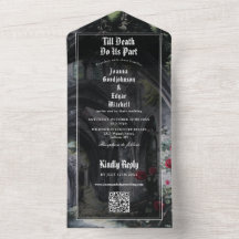 Till Death Gothic Ruins QR Code Wedding