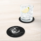 Till Death Gothic Skeleton Couple Black Wedding Runder Pappuntersetzer (Vor Ort)