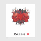 Till Death macht uns Kunst in der weißen Klassik Aufkleber (Blatt)