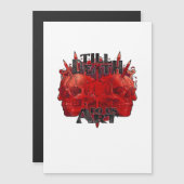 Till Death macht uns Kunst in der weißen Klassik Magnetkarte (Vorne/Hinten)
