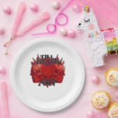 Till Death macht uns Kunst in der weißen Klassik Pappteller (Party)