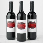 Till Death macht uns Kunst in der weißen Klassik Weinetikett (Flaschen)