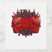 Till Death macht uns Kunst in der weißen Klassik Weinetikett (Einzelnes Label)