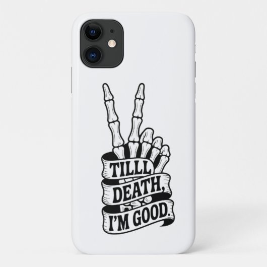 Till Death Peace Hand Skeleton  Case-Mate iPhone Hülle (Rückseite)