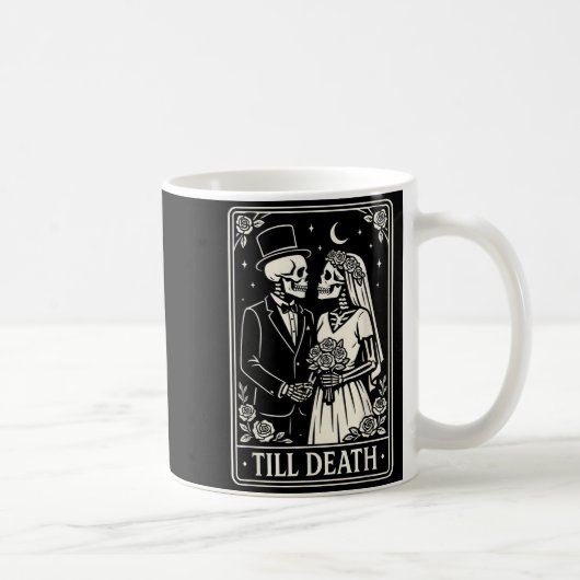 Till Death Skeleton Love Couples Gothic Wedding Br Kaffeetasse (Rechts)