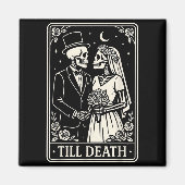 Till Death Skeleton Love Couples Gothic Wedding Br Magnet (Vorne)