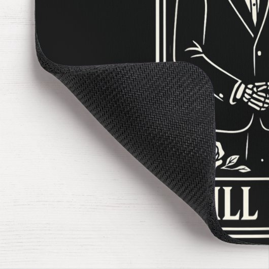 Till Death Skeleton Love Couples Gothic Wedding Br Mousepad (Ecke)