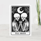 Till Death Tarot Gothic Engagement & Wedding Karte (Vorderseite)