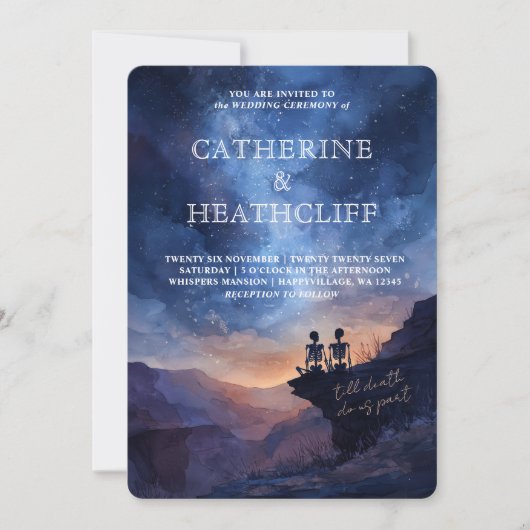 Till the End of Time Wedding Invitation Einladung (Vorderseite)