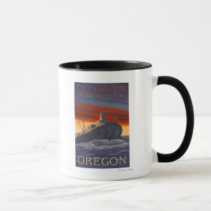 Tillamook Leuchtturm-Vintages Reise-Plakat Tasse