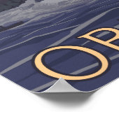 Tillamook Lighthouse Vintage Travel Poster (Ecke)