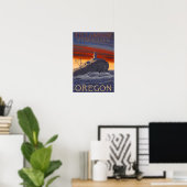 Tillamook Lighthouse Vintage Travel Poster (Heimbüro)