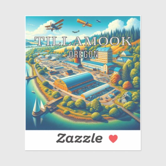 Tillamook Oregon 3 Inch Vinyl Sticker (Blatt)