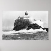 Tillamook, Oregon Lighthouse am Meer, OR Poster (Vorne)