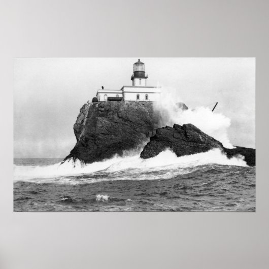 Tillamook, Oregon Lighthouse am Meer, OR Poster (Vorne)