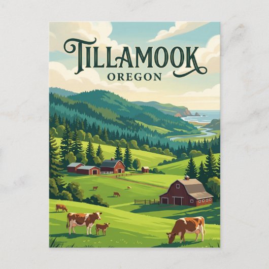 Tillamook, Oregon Postkarte (Vorderseite)