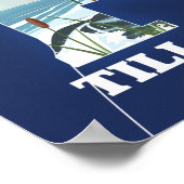 Tillamook Oregon Travel Map Poster (Ecke)