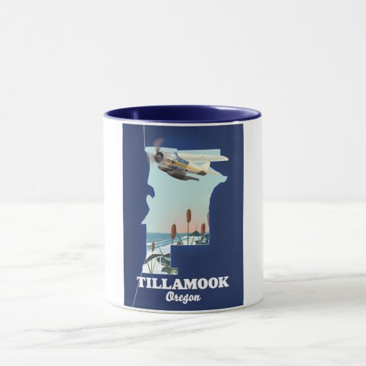 Tillamook Oregon Travel Map Tasse (Zentrum)