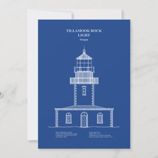 Tillamook Rock Lighthouse - Oregon - AD Dankeskarte (Vorderseite)