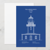 Tillamook Rock Lighthouse - Oregon - AD Dankeskarte (Vorne/Hinten)