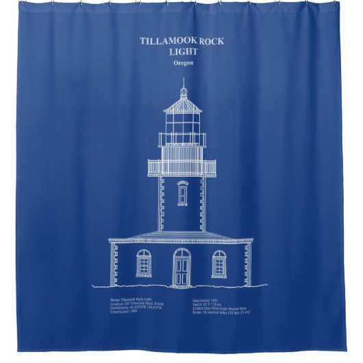 Tillamook Rock Lighthouse - Oregon - AD Duschvorhang (Vorderseite)