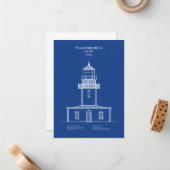 Tillamook Rock Lighthouse - Oregon - AD Mitteilungskarte (Vorderseite/Rückseite Beispiel)