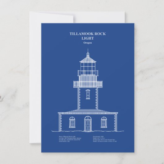 Tillamook Rock Lighthouse - Oregon - AD Mitteilungskarte (Vorderseite)