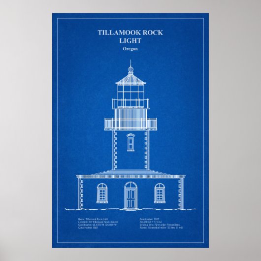 Tillamook Rock Lighthouse - Oregon - AD Poster (Vorne)