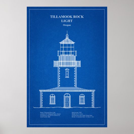 Tillamook Rock Lighthouse - Oregon - AD Poster (Vorne)