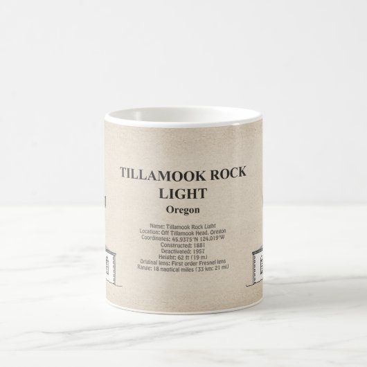 Tillamook Rock Lighthouse - Oregon - SBD Kaffeetasse (Mittel)