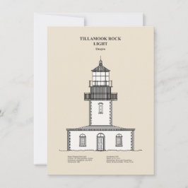 Tillamook Rock Lighthouse - Oregon - SBD Mitteilungskarte