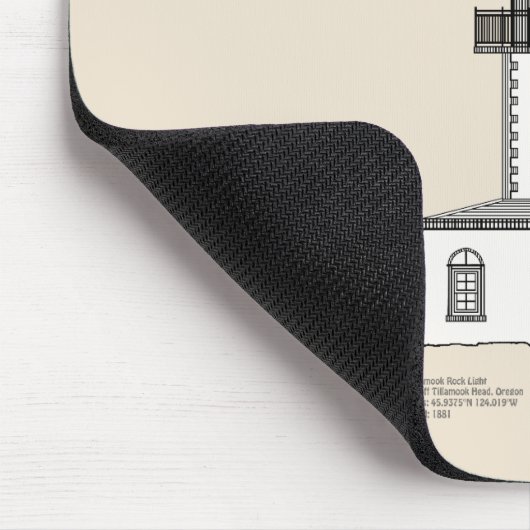 Tillamook Rock Lighthouse - Oregon - SBD Mousepad (Ecke)