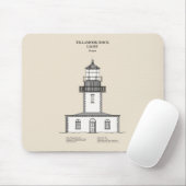 Tillamook Rock Lighthouse - Oregon - SBD Mousepad (Mit Mouse)