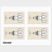 Tillamook Rock Lighthouse - Oregon - SBD Rechteckiger Aufkleber (Blatt)