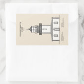 Tillamook Rock Lighthouse - Oregon - SBD Rechteckiger Aufkleber (Tasche)