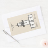 Tillamook Rock Lighthouse - Oregon - SBD Rechteckiger Aufkleber (Umschlag)