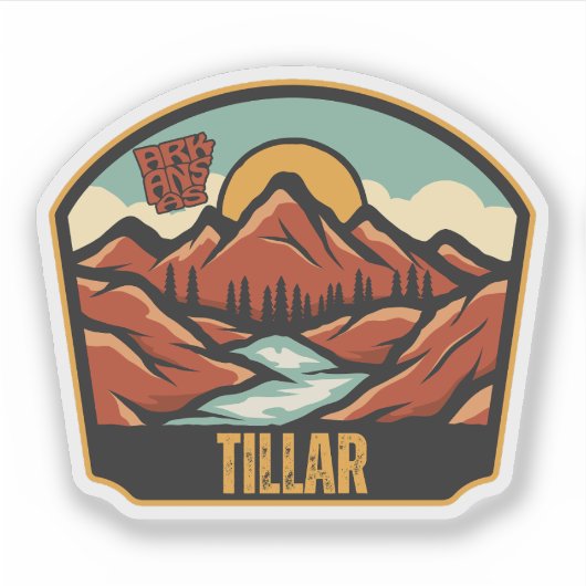 Tillar, Arkansas Aufkleber (Vorderseite)
