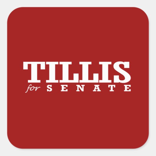 TILLIS FÜR DAS SENAT 2014 QUADRATISCHER AUFKLEBER (Vorderseite)